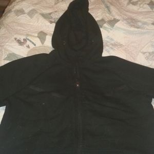 black zip up jacket